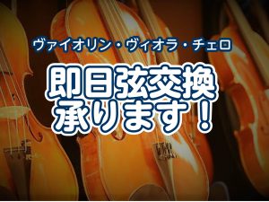 【ヴァイオリン】弦の張り替え、承ります！