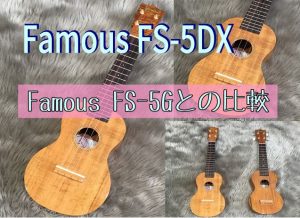 【ウクレレ】Famousの人気定番FS-5Gの限定DXモデル新発売