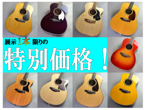 【アコースティックギター】この夏がチャンス！初心者から上級者にもおすすめのアコギが特別価格！