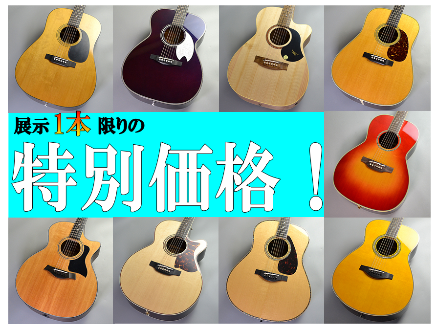 【アコースティックギター】この夏がチャンス！初心者から上級者にもおすすめのアコギが特別価格！