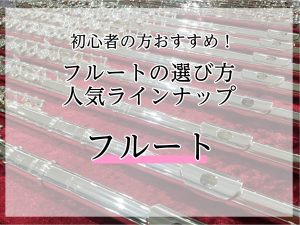 おすすめフルートご紹介！初心者の方向け、楽器の選び方