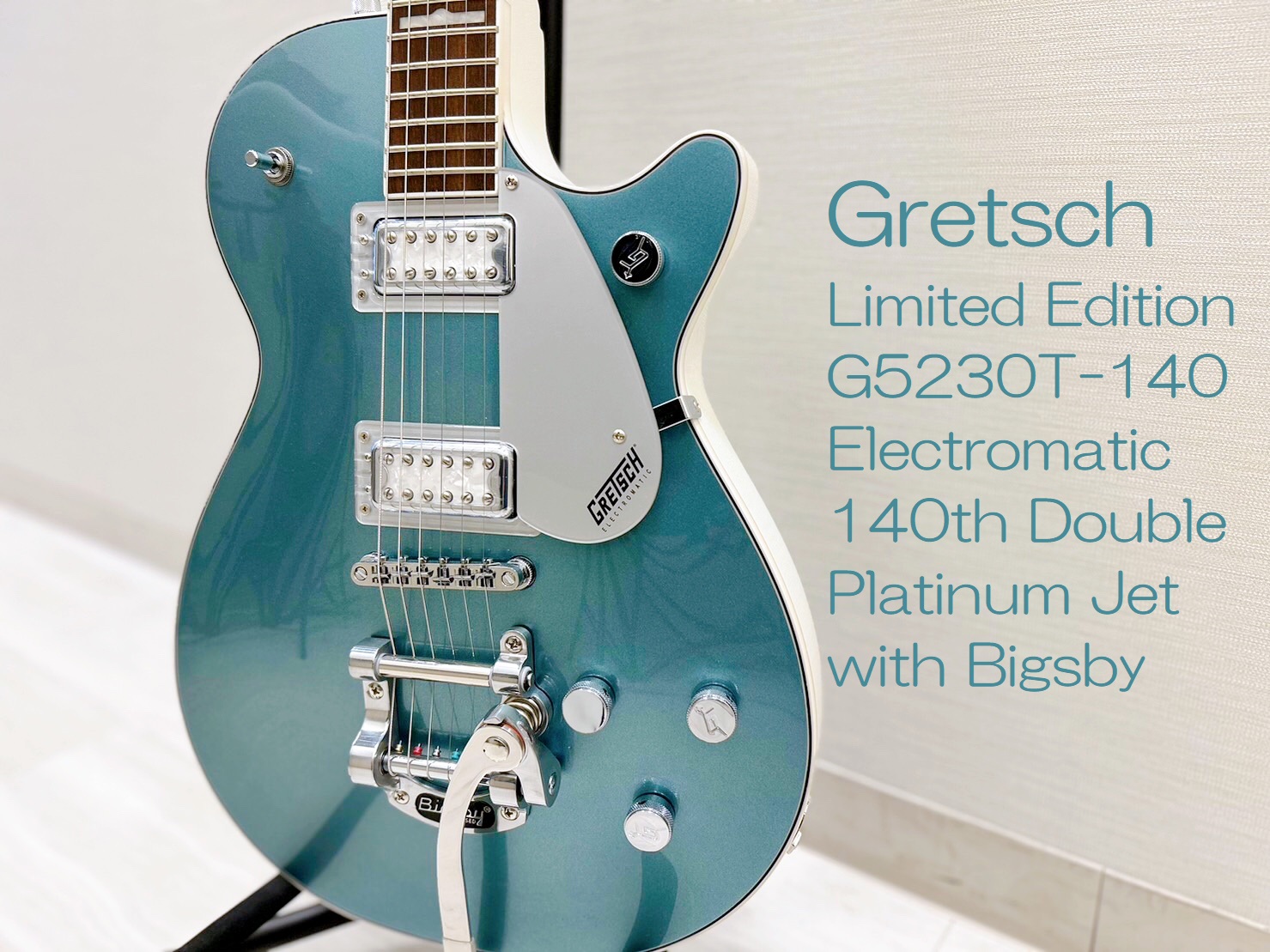 140周年記念仕様！【Gretsch】Limited Edition G5230T-140 Electromatic 140th Double Platinum Jet with Bigsby 入荷致しました！