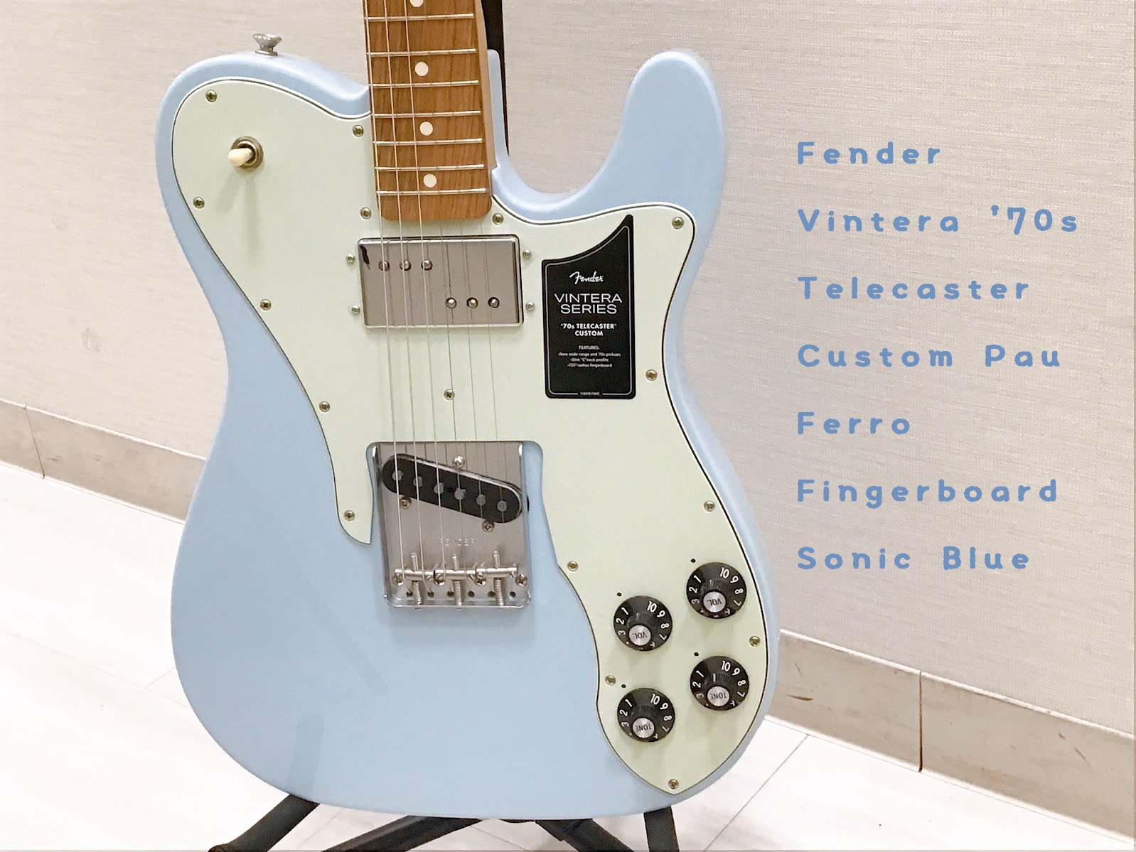 【Fender】 Vintera ’70s Telecaster Custom Pau Ferro Fingerboard Sonic Blue 入荷致しました！