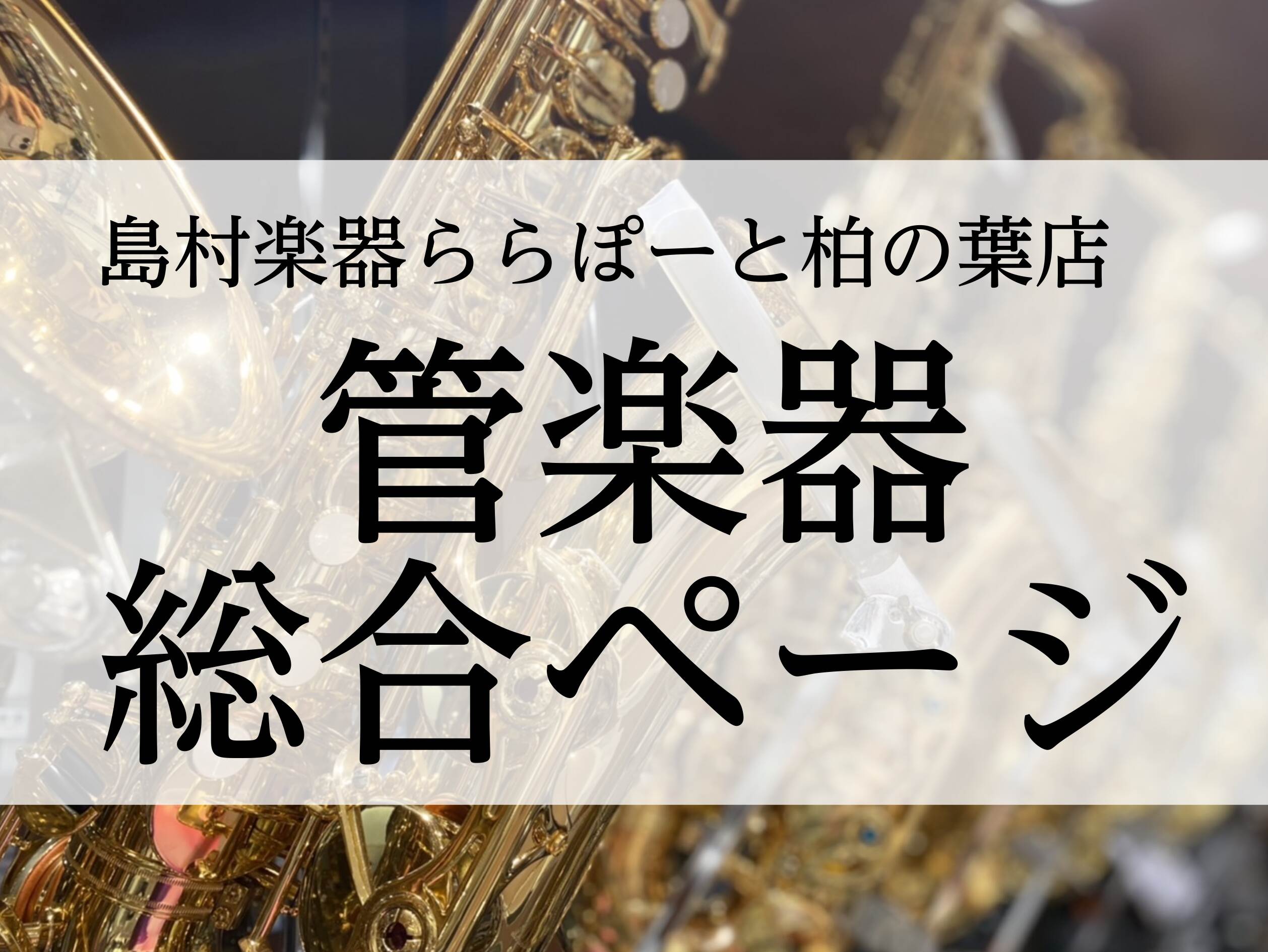 管楽器総合ページ｜2026年最新｜千葉県で管楽器を選ぶなら！アドバイザー在籍の島村楽器ららぽーと柏の葉店にお任せください