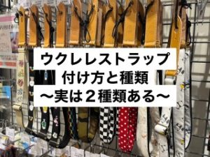 ウクレレストラップは必要？取付方法と種類について【エンドピン取付加工受付可能！】