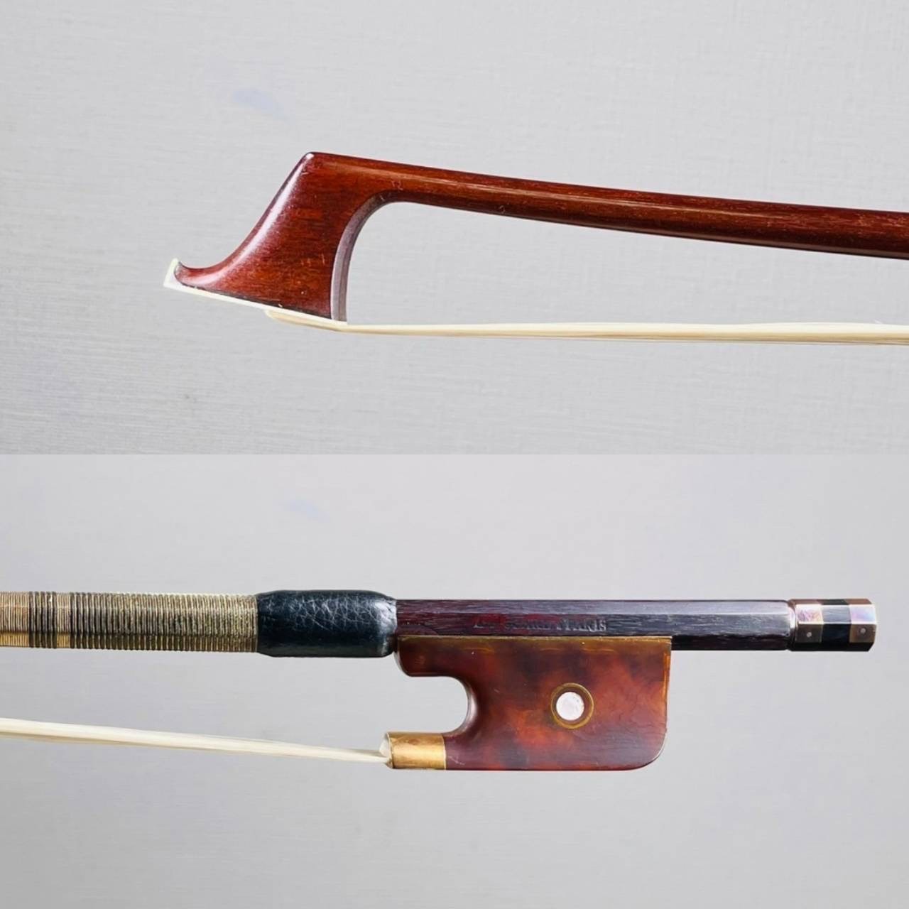 ＜Violoncello Bow＞ Arnaud Suard, France – Paris, 90’s, Model; Gold & Tortoiseshell　アルノー・シュアール　金鼈甲