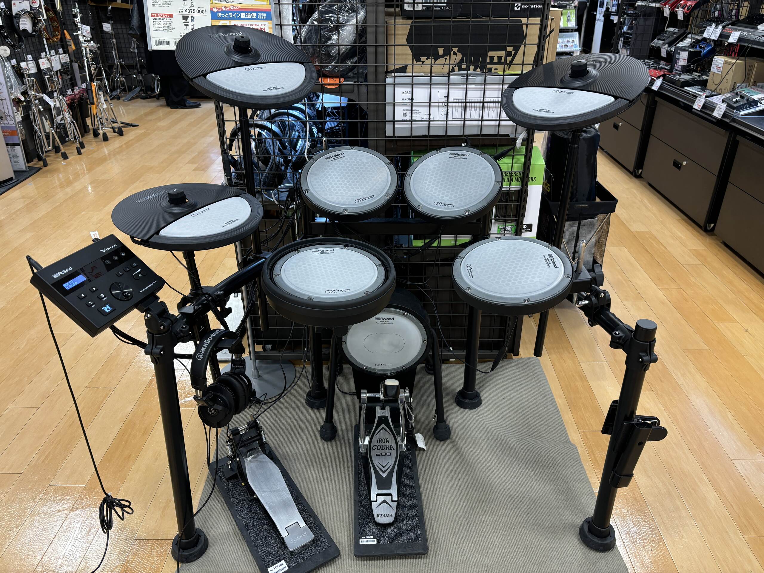 サイレント電子ドラムVQD106 V-Drums Quiet Design|展示機あり・ご試奏可能！