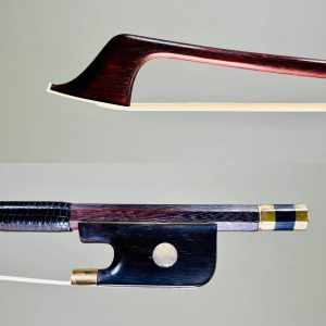 ＜Violoncello Bow＞ Mirecourt School, Stamped “PECCATTE”, France – Mirecourt, 1900　チェロ弓　ミレクール・スクール　ペカット刻印　金黒檀