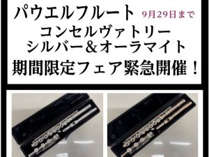 【パウエルフルートフェア緊急開催✨】ハンドメイド・コンセルヴァトリーシルバー＆オーラマイト