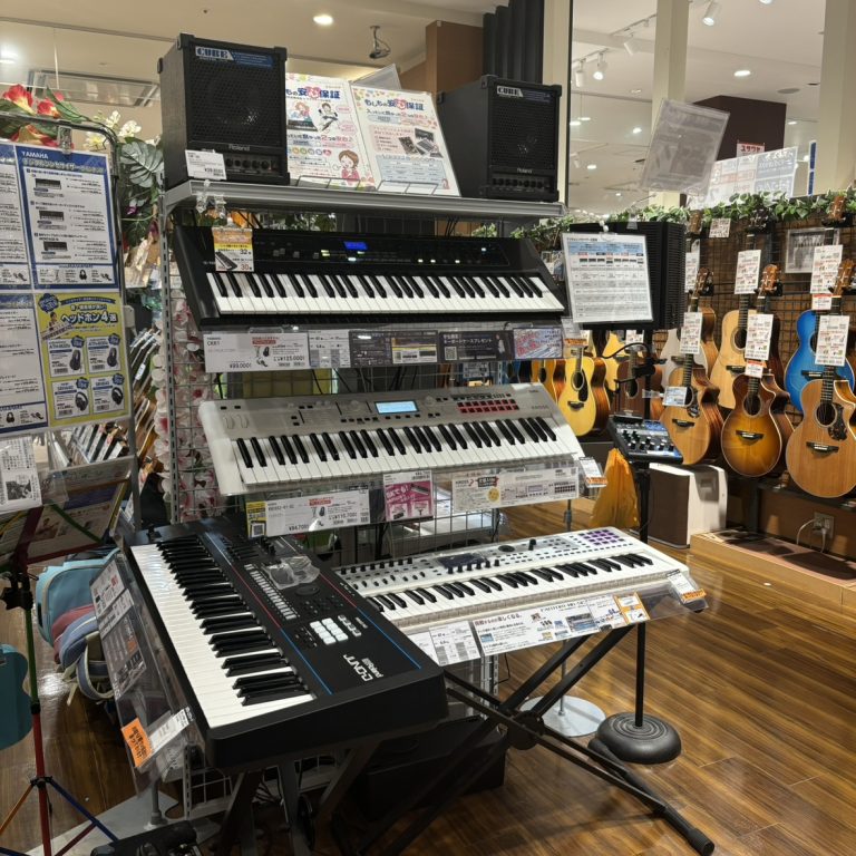 《シンセサイザー（ライブ用キーボード・ピアノ）展示情報》　お試しできます！
