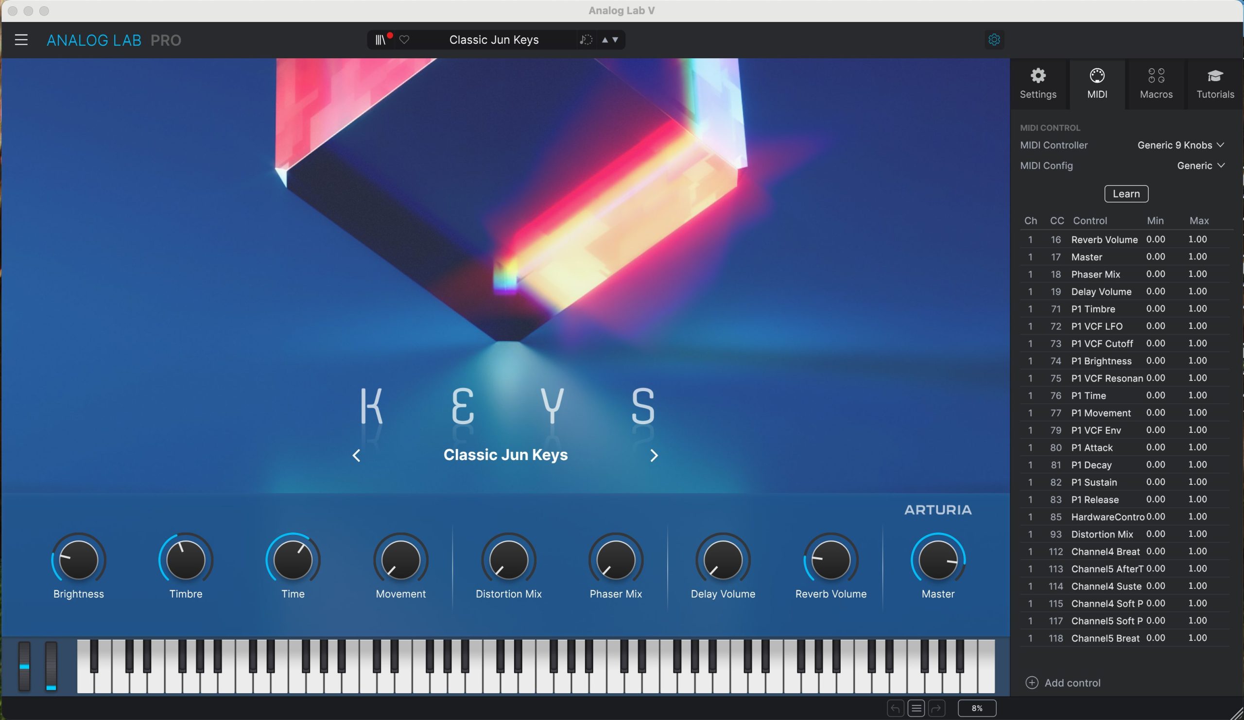MPK mini IVで非対応のArturia Analog Labを使えるように設定してみました!