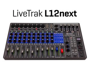 ZOOM LiveTrak L12next登場！ アナログの操作性とデジタルの利便性を融合させた、12チャンネルのライブミキサー＆レコーダー！