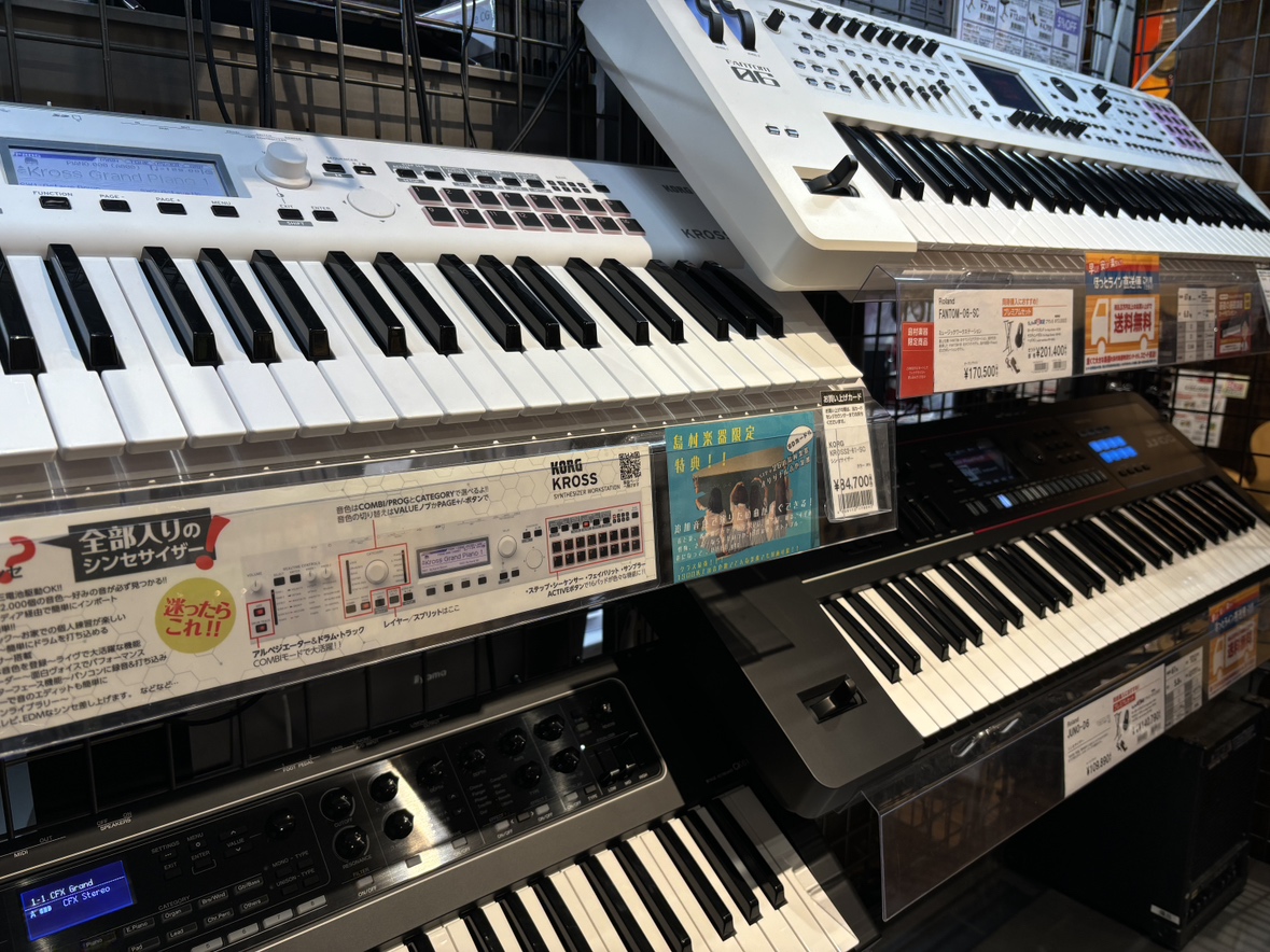 島村楽器ダイナシティ小田原店　シンセサイザー展示ラインナップのご紹介
