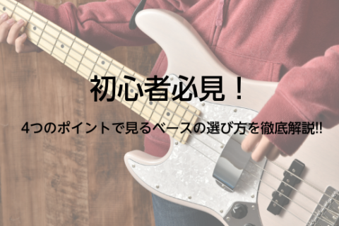 初心者必見！4つのポイントで見るベースの選び方を徹底解説!!