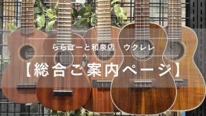 【ウクレレ総合ご案内ページ】人気モデルを常時展示！初心者から上級者まで徹底サポートします♪