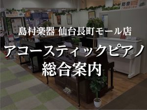 【アコースティックピアノ総合】ピアノ選びなら島村楽器 仙台長町モール店へ！