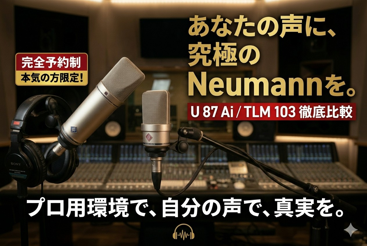 【完全予約制】Neumannマイクロフォン・プライベート試奏セッションのご案内