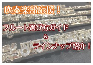 【初心者さん必見】フルートの選び方＆ラインナップ紹介！！