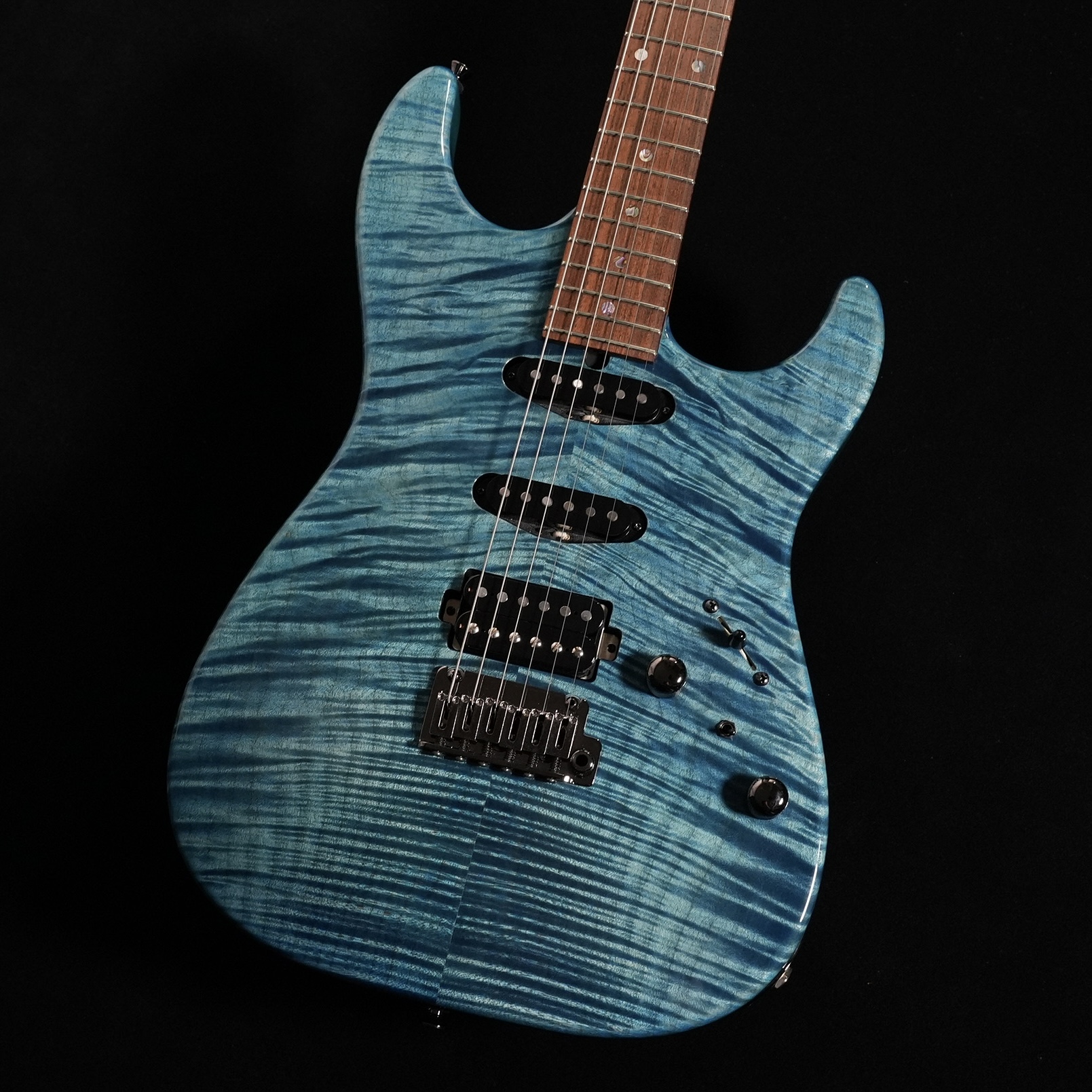 T's GuitarsDST-22/5A Exotic Flame Maple Top/Alder Body/Trans Blue 【3.45kg】