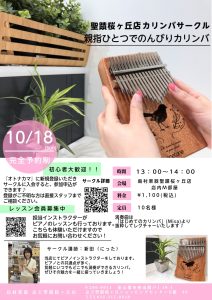 せいせき☆カリンバサークル参加者募集中！！※10月開催分は満員となりました。