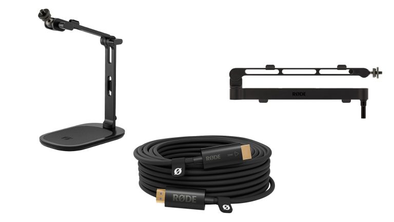 RØDE、卓上アーム「DS3」、低背型アーム「LPA1」、20m光ファイバーHDMIケーブル「HDMI-20」を発表