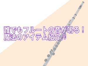 誰でもフルートが吹ける！？フルートアシストアタッチメント