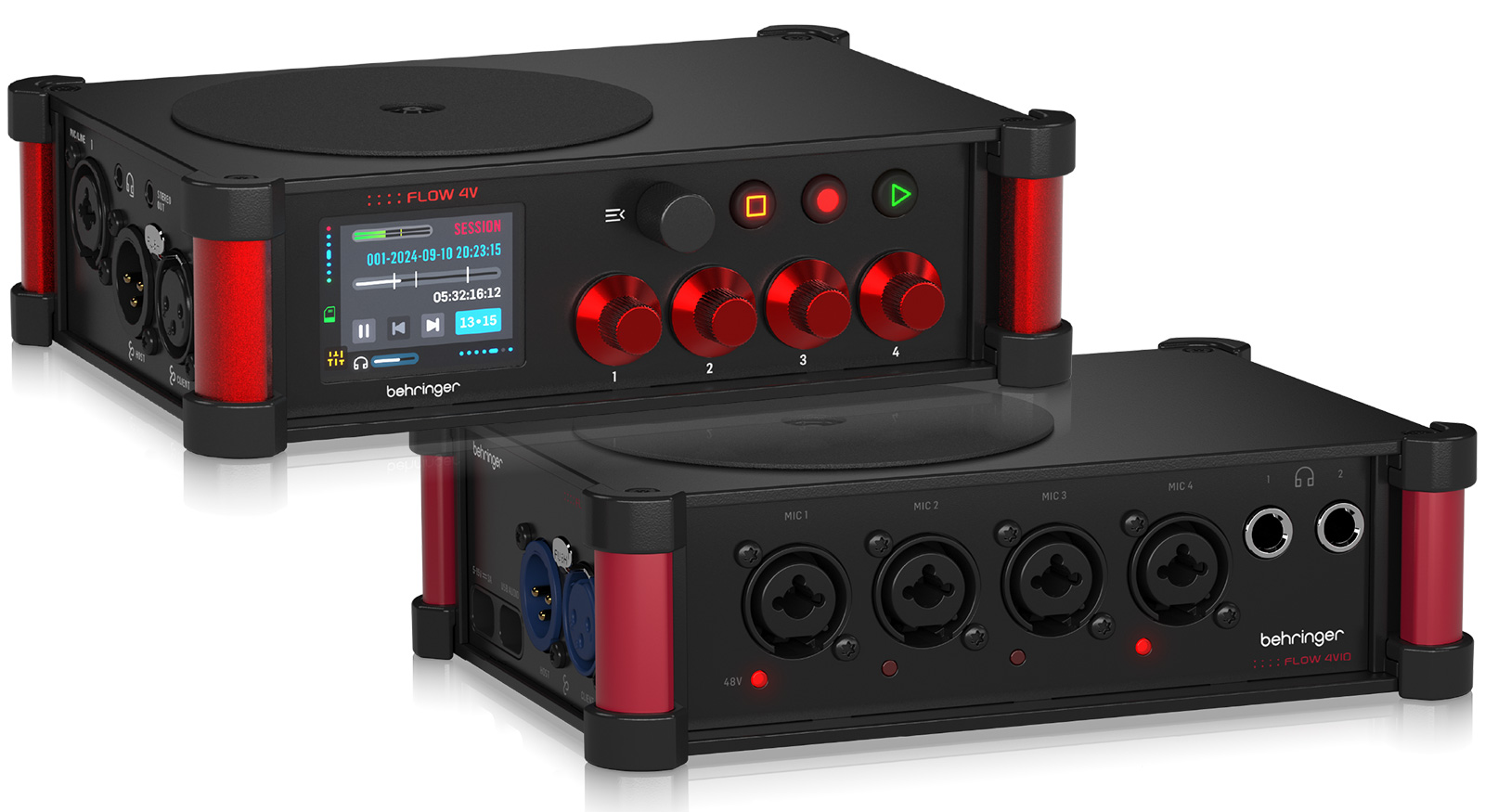 Behringer FLOW 4V / FLOW 4VIO | 映像制作の音声を拡張、32-bit float録音・タイムコード同期対応レコーダー