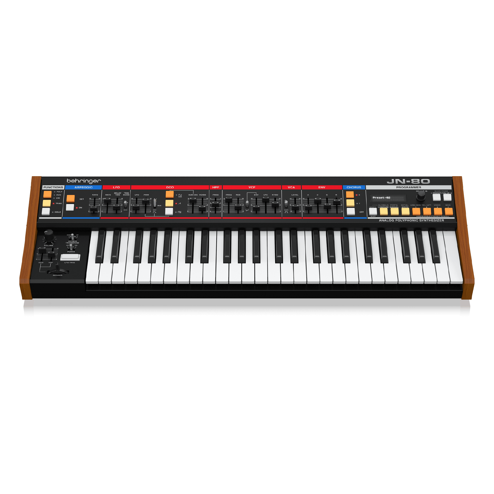 Behringer JN-80 | 銘機「Juno-60」をベースに設計された、8ボイスのアナログ・プログラマブル・ポリフォニック・シンセサイザー