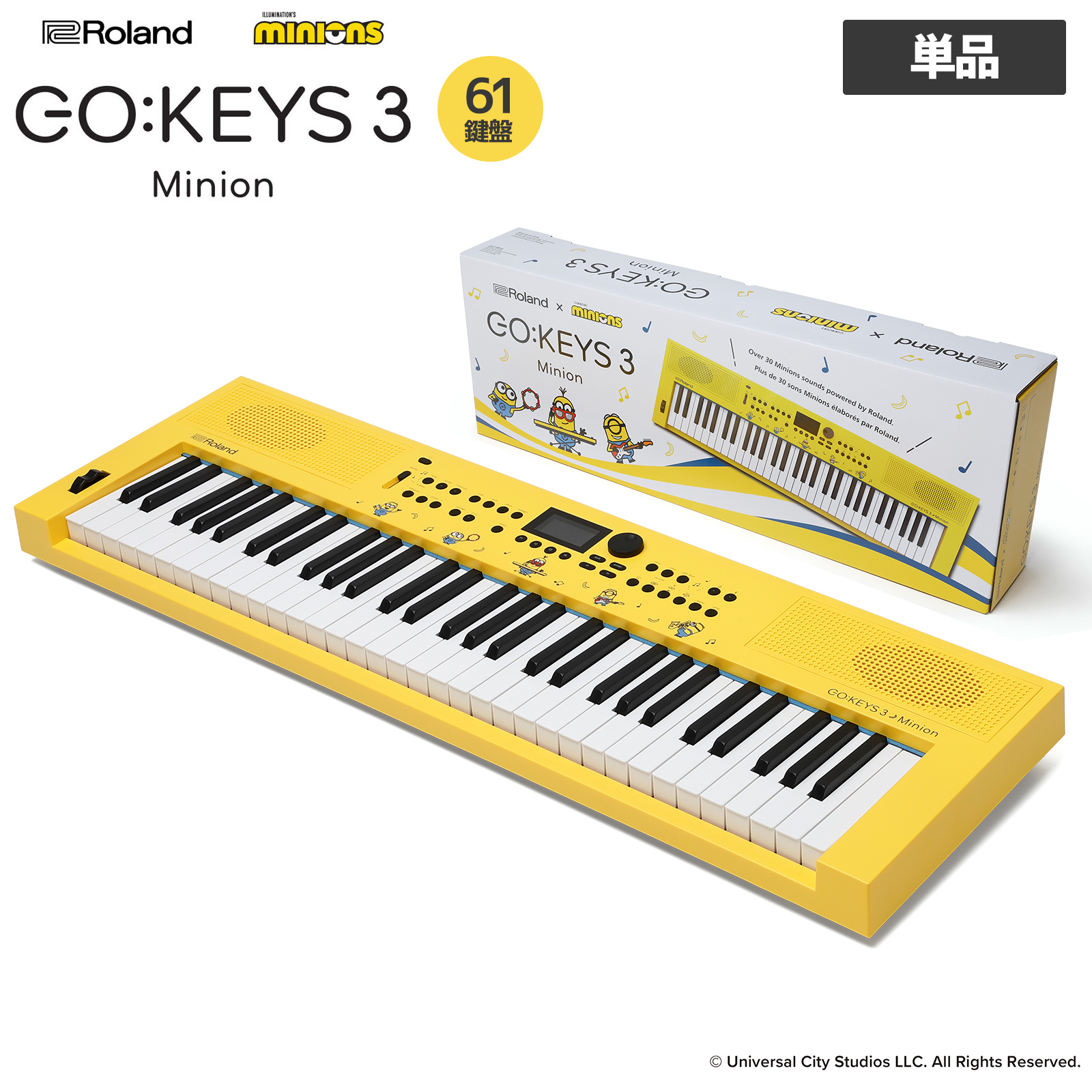 Roland GOKEYS3-Minion ミニオン 61鍵ポータブルキーボード 【2026年9月19日発売予定】 （予約商品）
