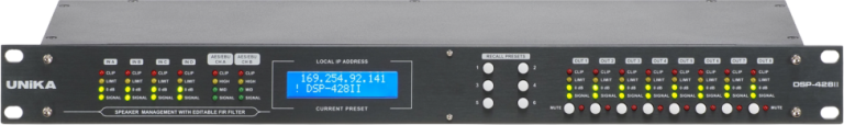 UNiKA DSP-428II | 4入力8出力でスピーカー・システムを管理するDSPプロセッサー