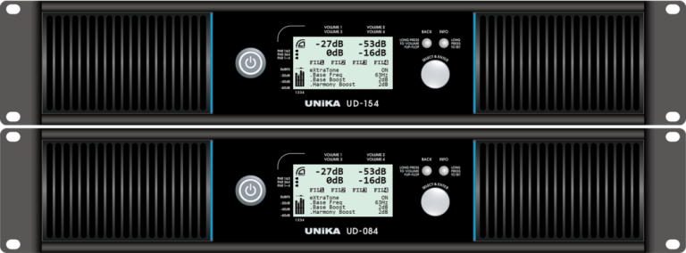 UNiKA UD-154 / UD-084 | DanteとDSPを搭載した4chパワーアンプ