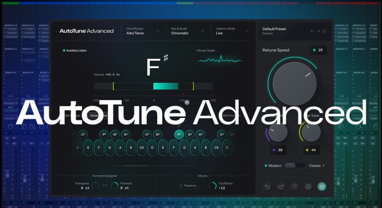 Antares AutoTune Advanced | 自然なビブラートを保つDVA™と1ms未満のLiveモードを備える自動ピッチ補正プラグイン