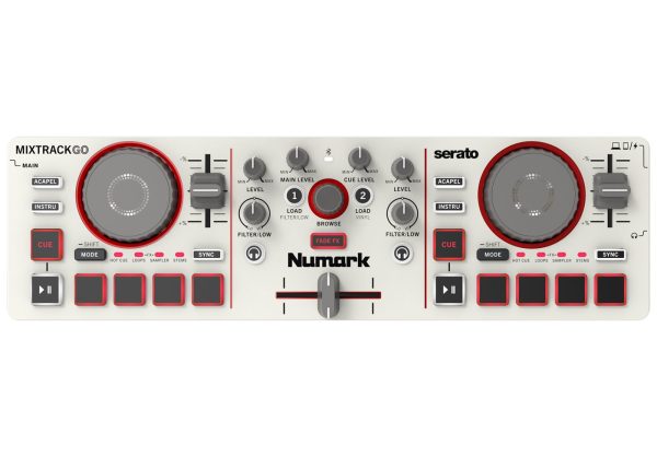 Numark MixTrack Go | Bluetooth MIDI対応、スマートフォンやタブレットからワイヤレスにDJプレイできるコンパクトな2デッキDJコントローラー