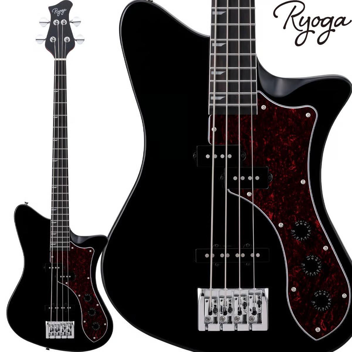 エレキベース　PJタイプRyoga SKATER-BASS Black