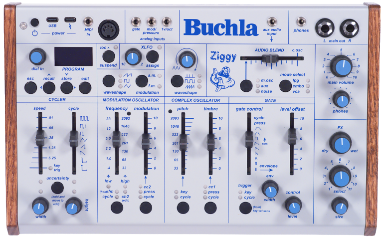 Buchla Ziggy | パッチコード不要の直感操作を実現するデジタル制御アナログ・シンセサイザー